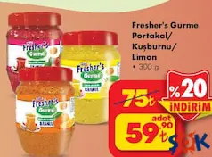 KENT BORİNGER FRESHER'S GURME PORTAKAL/KUŞBURNU/LİMON TOZ İÇECEK 300 G fiyat ve kampanya bilgisi